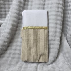 Protège livret de famille beige + noeud