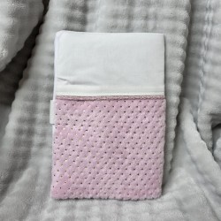 Protège carnet de santé velours rose