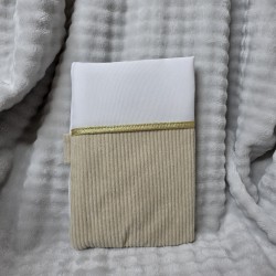 Protège carnet de santé beige+ nœud